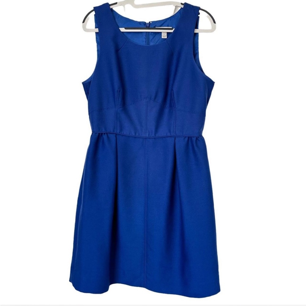 J.‎ Crew Royal Blue Wool/Silk Blend Sleeveless Midi Dress